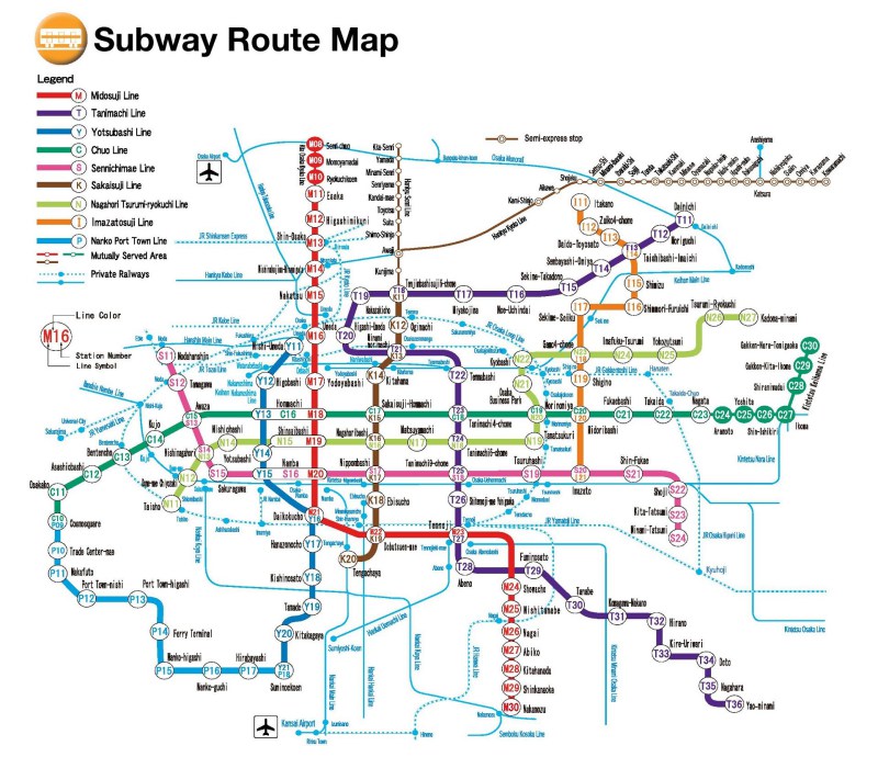 osaka subway map